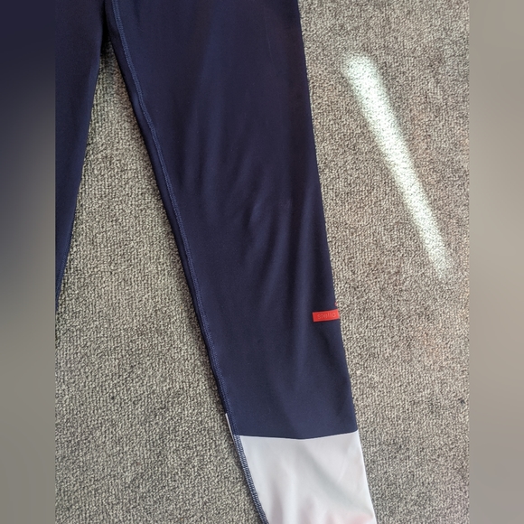 Stella McCartney Adidas leggings size small womens navy black white floral - Picture 3 of 10